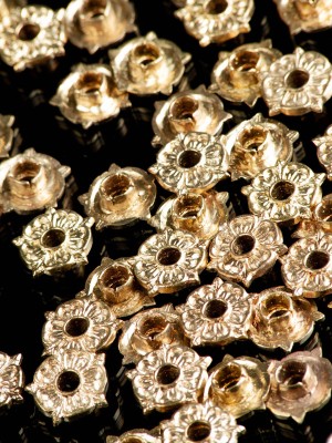 Medieval eyelet mount for belt “Rose”, 1360-1500 years (10 pcs)