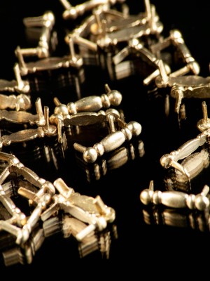 Medieval belt mount of bar shape, XIII-XV centuries (17 pcs  in stock 