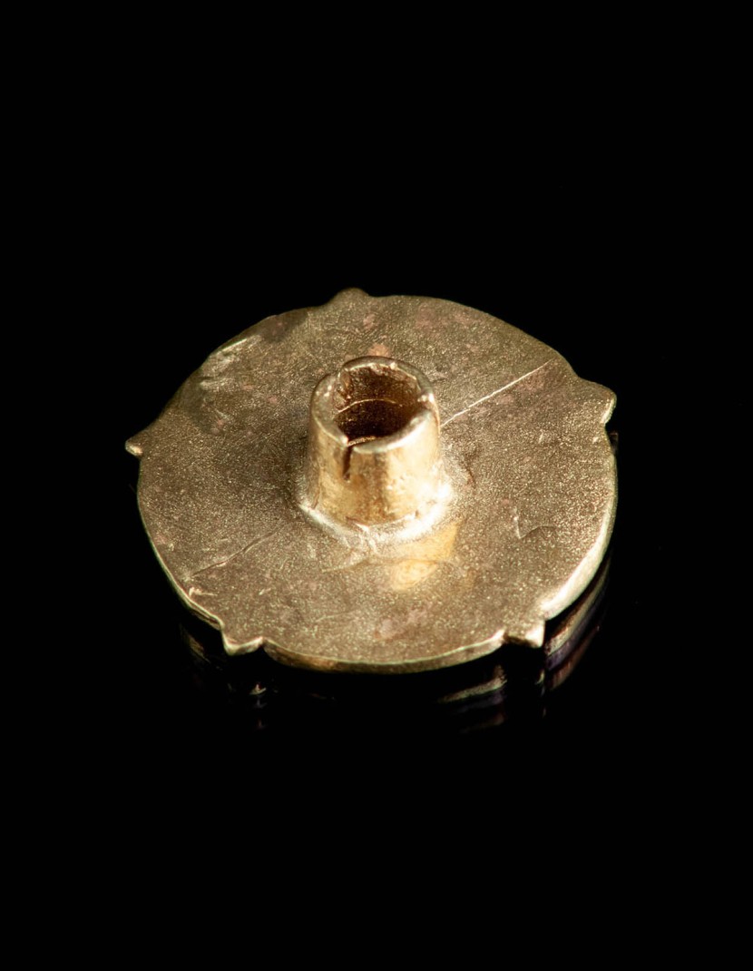Medieval heraldic eyelet mount “Rose”, 1400-1500 years (5 pcs) photo made by Steel-mastery.com