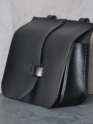 Small leather belt bag