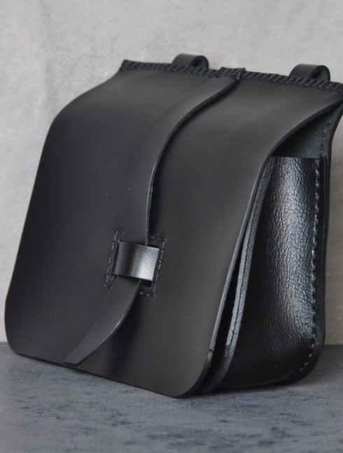 Small leather belt bag