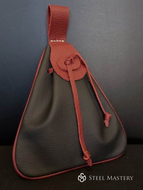 Viking Triangular Leather Belt Bag 