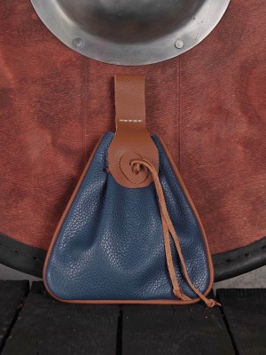 Viking Triangular Leather Belt Bag 