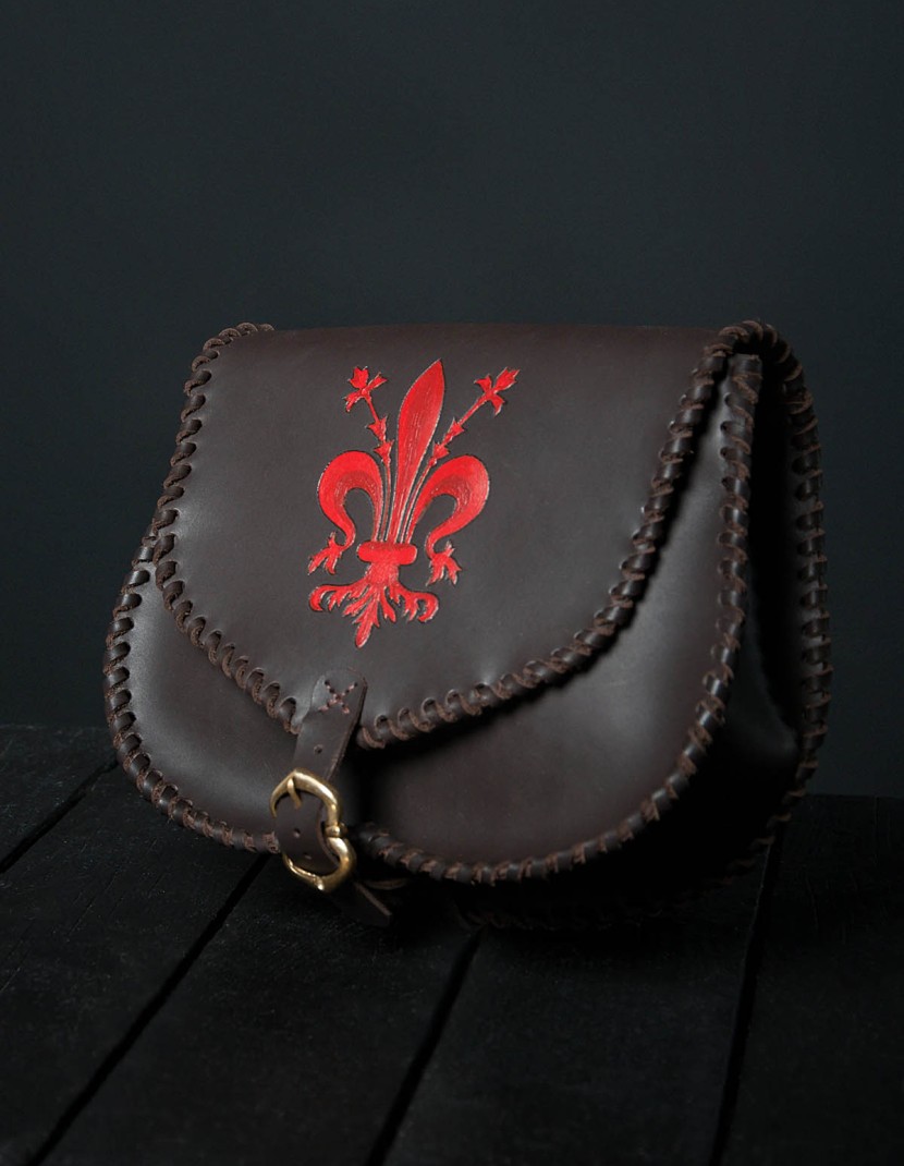 #2 Bag with a Pattern and Braided edges - Black leather photo made by Steel-mastery.com