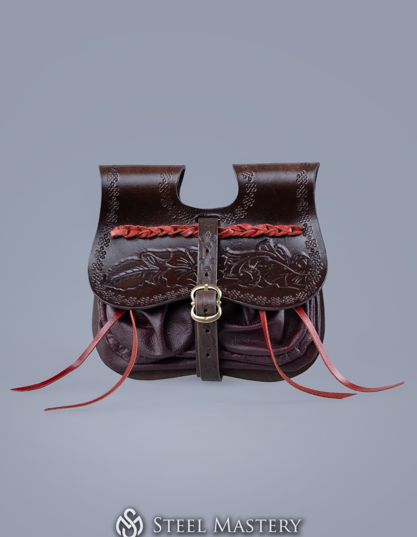 Floral Leather Kidney Pouch photo made by Steel-mastery.com