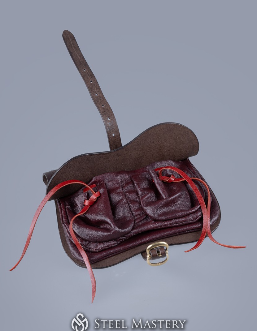 Floral Leather Kidney Pouch photo made by Steel-mastery.com