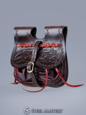 Floral Leather Kidney Pouch