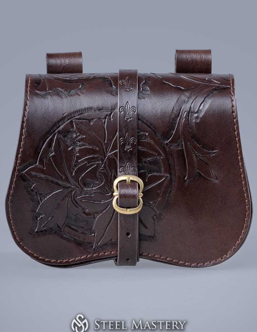 Leather Medieval Belt Pouch photo made by Steel-mastery.com