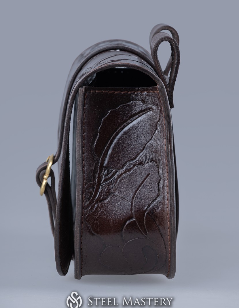 Leather Medieval Belt Pouch photo made by Steel-mastery.com