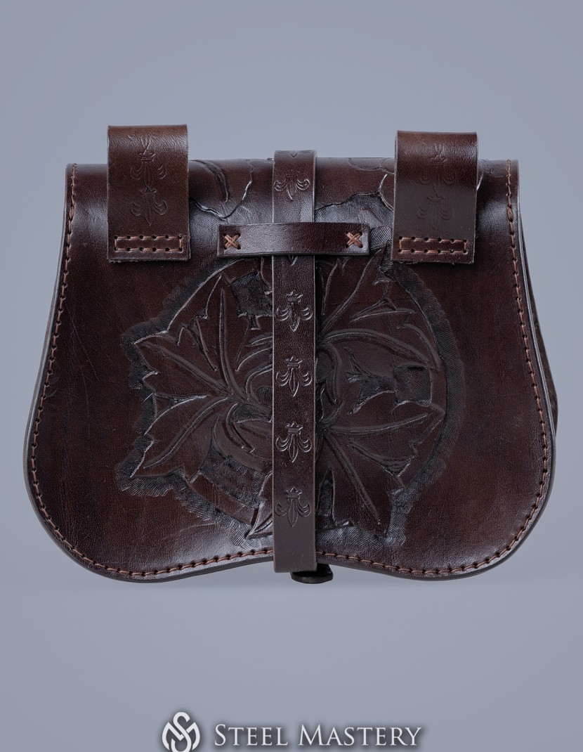 Leather Medieval Belt Pouch photo made by Steel-mastery.com