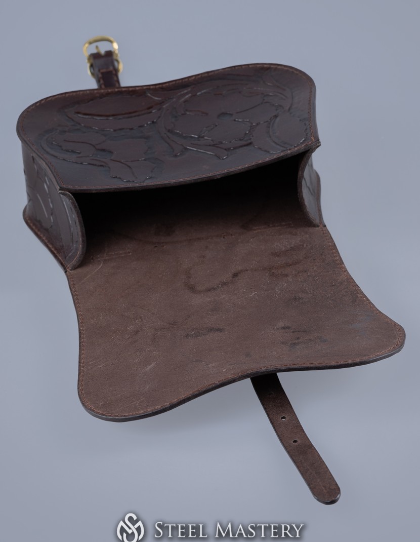 Leather Medieval Belt Pouch photo made by Steel-mastery.com