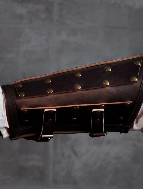 Leather bracers from armor costume in style of Bëor the Old