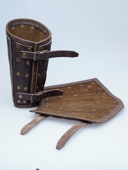 Leather bracers from armor costume in style of Bëor the Old