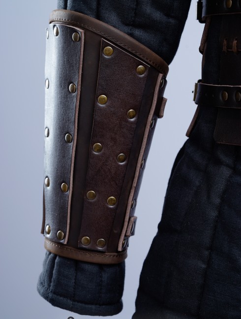 Leather bracers from armor costume in style of Bëor the Old