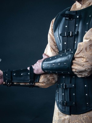 Leather bracers in Renaissance style
