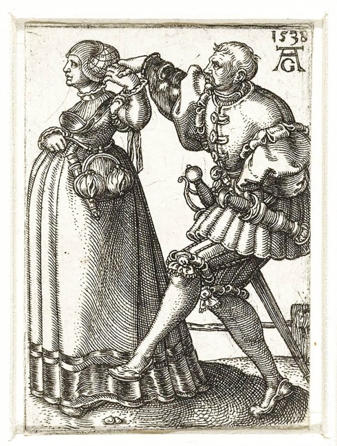 Costume of landsknecht (from Heinrich Aldegrever gravure)
