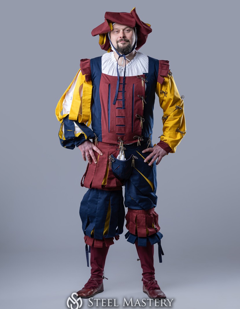 Medieval costume of landsknecht, XVI century photo made by Steel-mastery.com