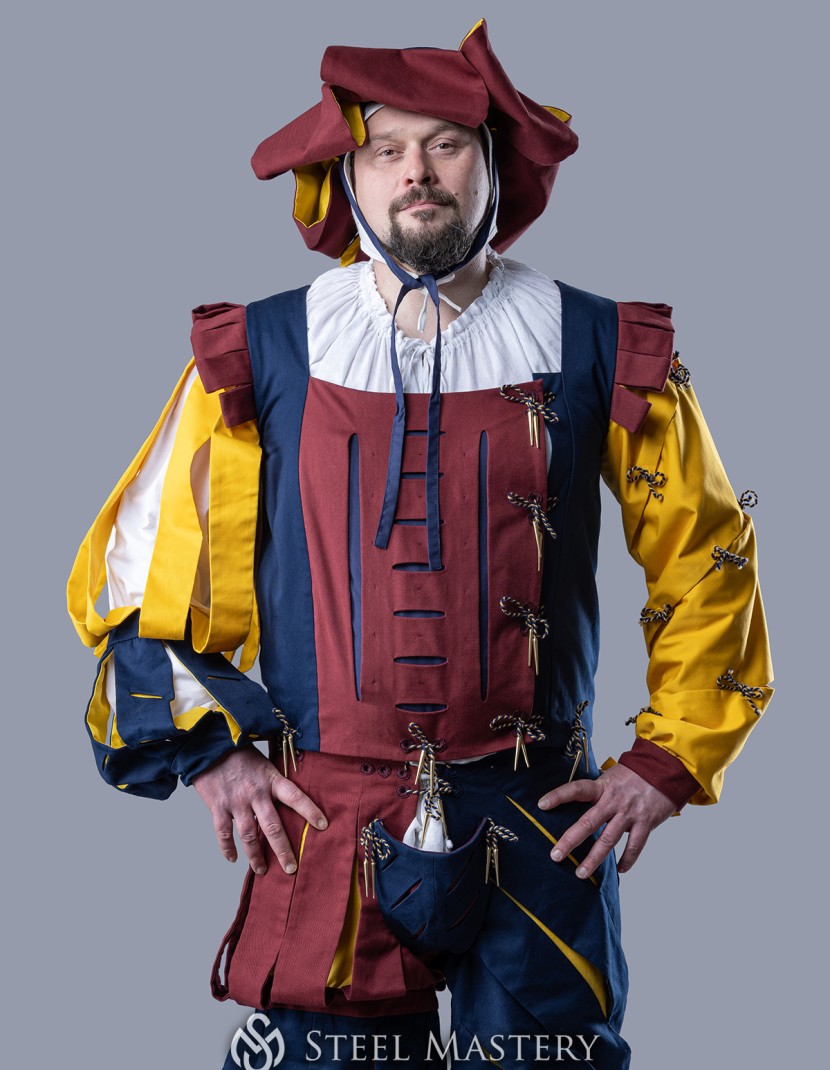Medieval costume of landsknecht, XVI century photo made by Steel-mastery.com