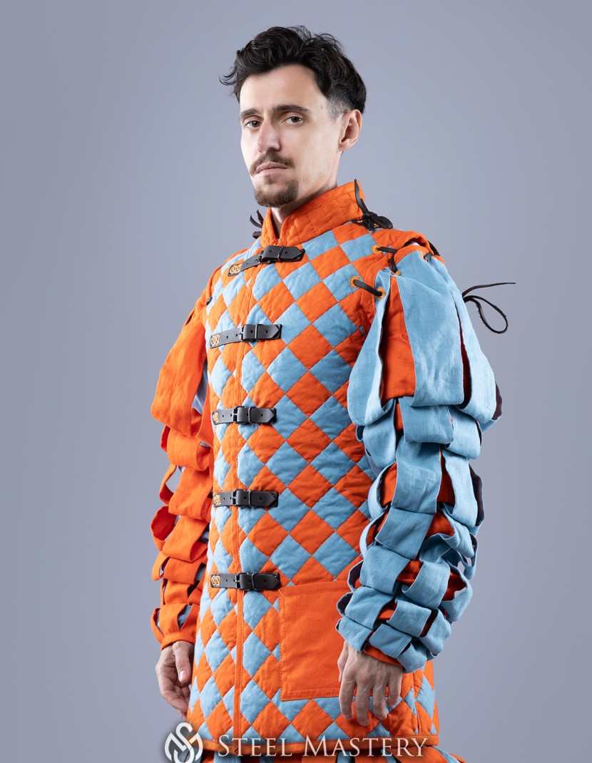 Landsknecht Chequy-quilted Padded Set photo made by Steel-mastery.com