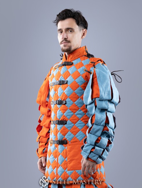 Set imbottito Landsknecht con trapuntatura Chequy