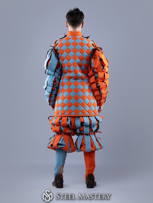 Set imbottito Landsknecht con trapuntatura Chequy