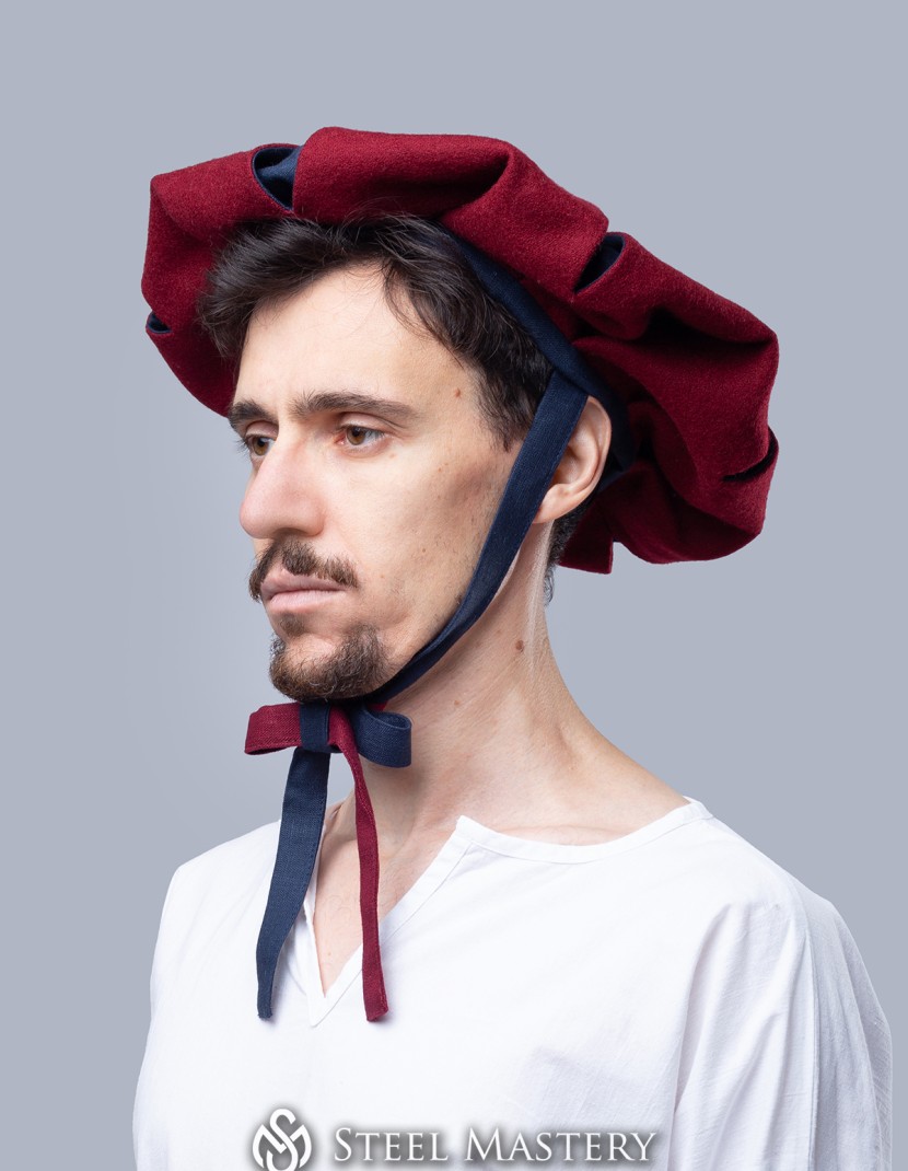 Landsknecht flower hat with hand-woven cord  photo made by Steel-mastery.com