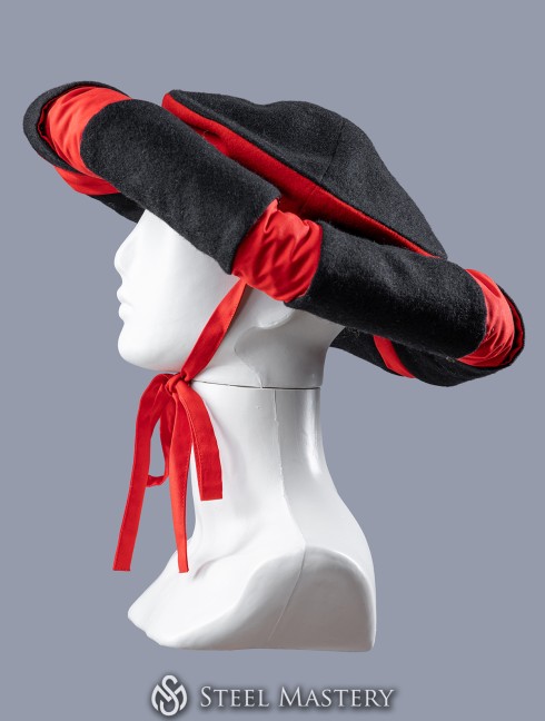 Landsknecht hat with padded brim with cuts 