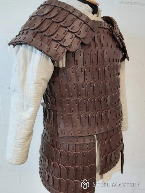 Leather lamellar armor