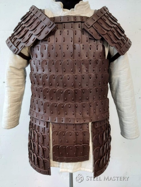 Leather lamellar armor