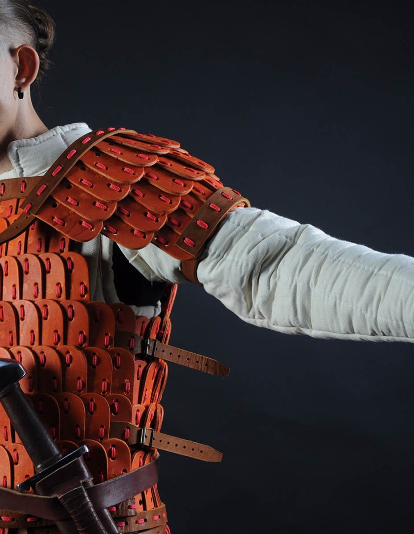 Leather lamellar armor photo made by Steel-mastery.com