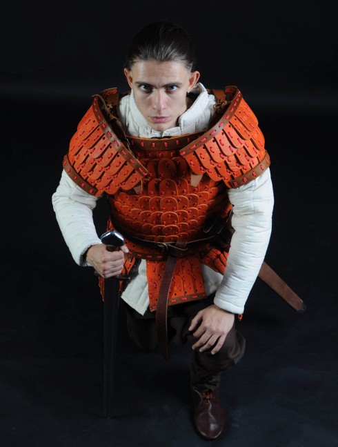 Leather lamellar armor