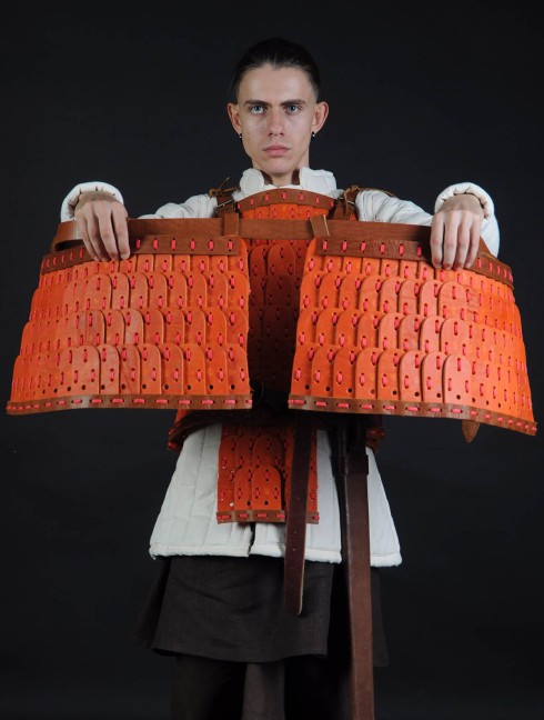 Leather lamellar armor