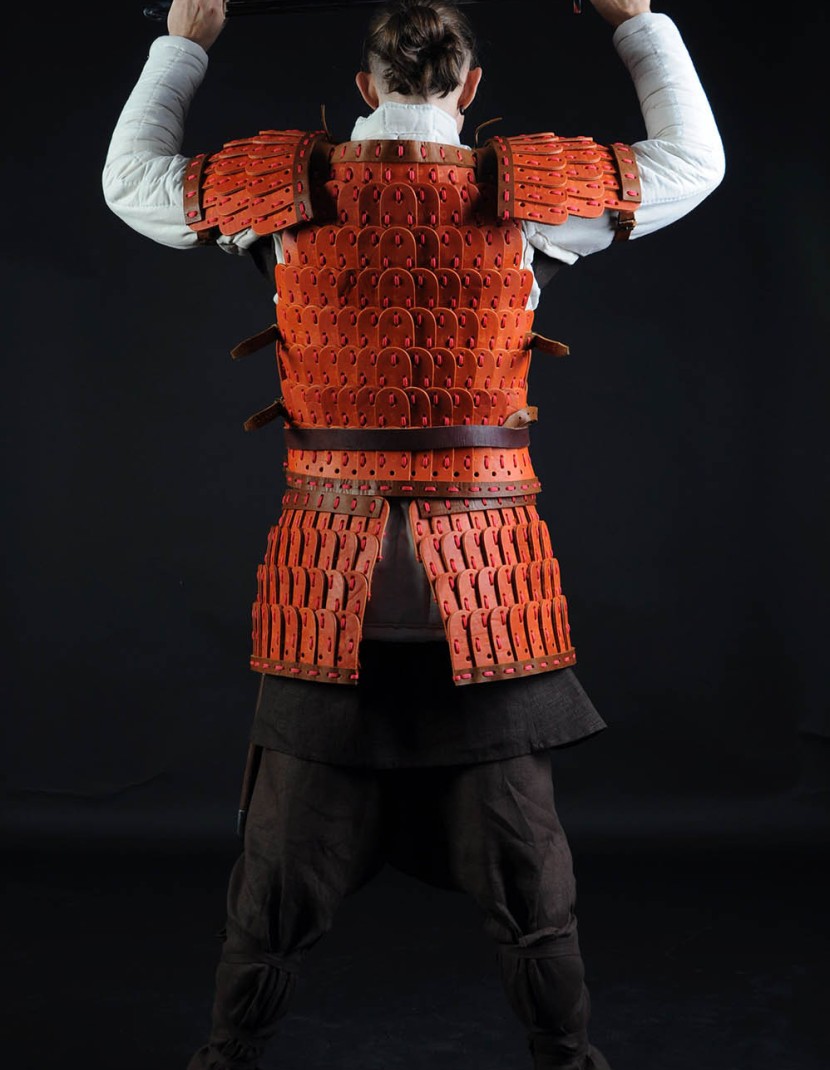 Leather lamellar armor photo made by Steel-mastery.com