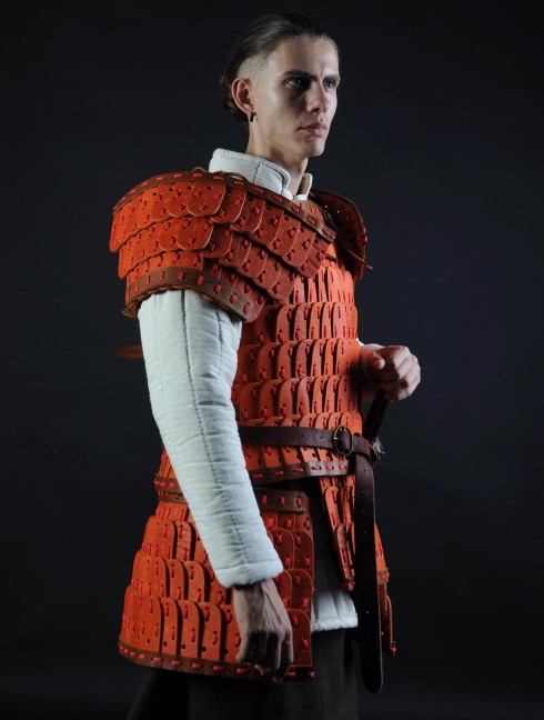 Leather lamellar armor
