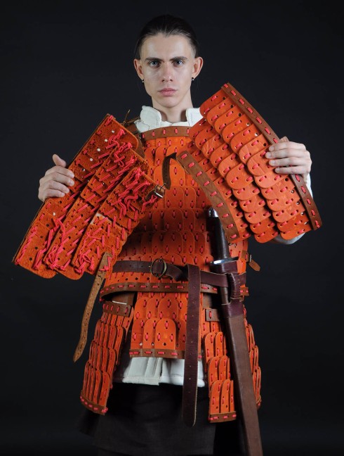 Leather lamellar armor