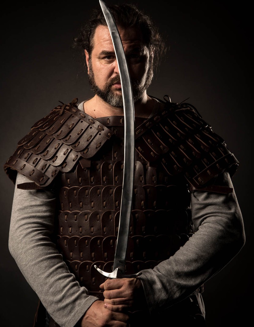 Leather lamellar armor photo made by Steel-mastery.com