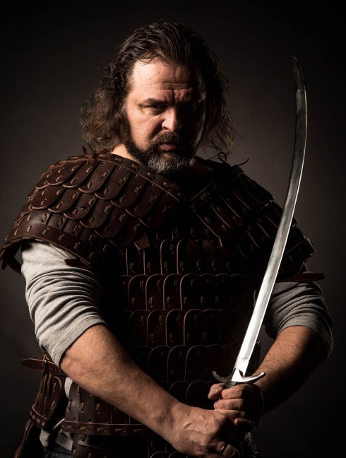 Leather lamellar armor