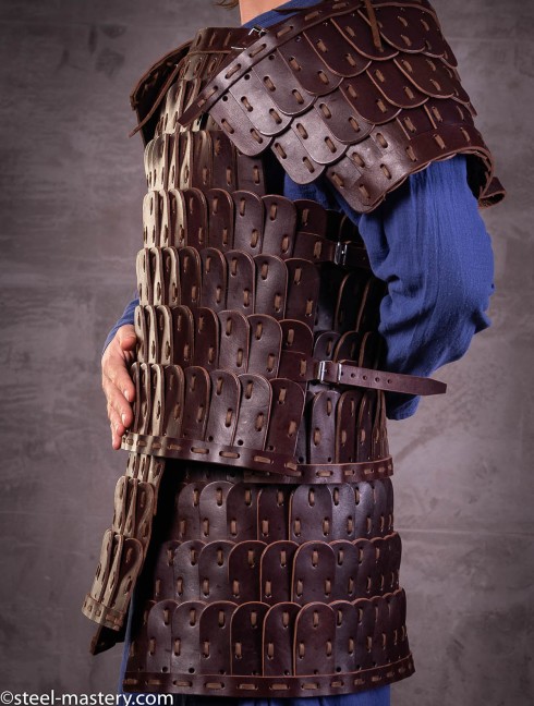 Leather lamellar armor