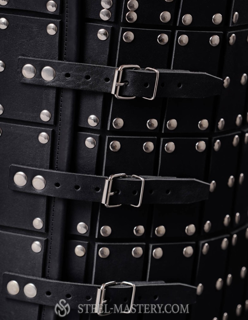 Medieval armour of leather plates photo made by Steel-mastery.com