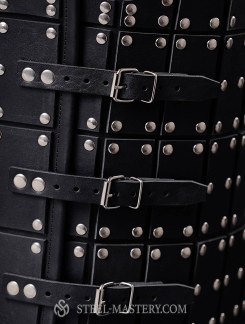 Medieval armour of leather plates