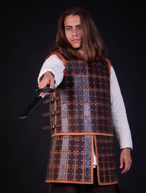 Medieval armour of leather plates