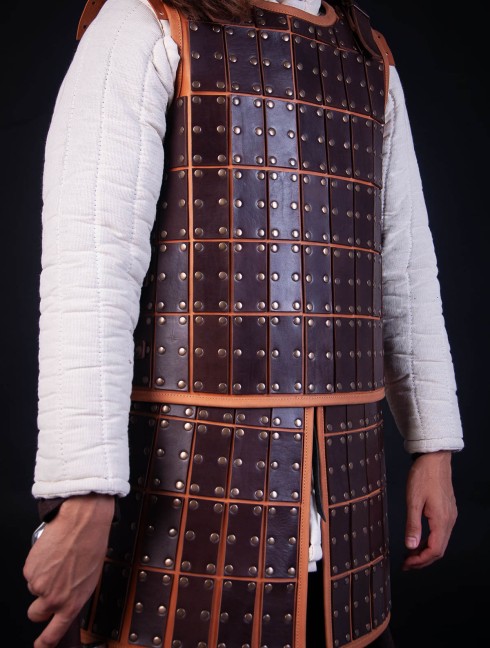 Medieval armour of leather plates