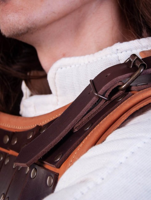 Medieval armour of leather plates