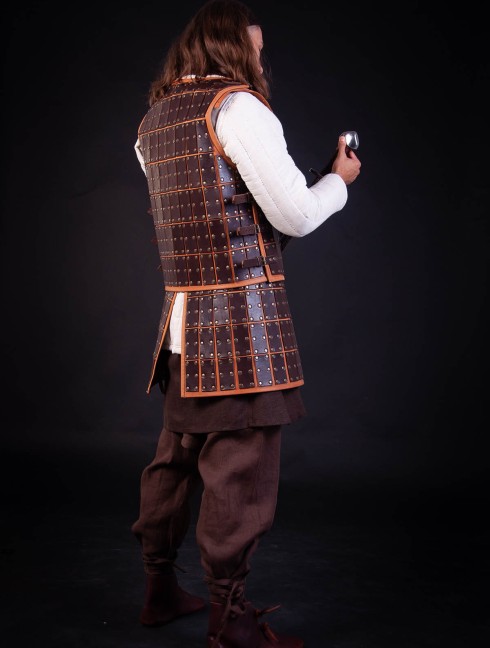 Medieval armour of leather plates