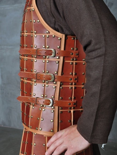 Medieval armour of leather plates