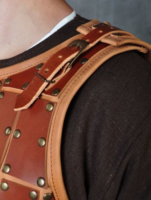 Medieval armour of leather plates