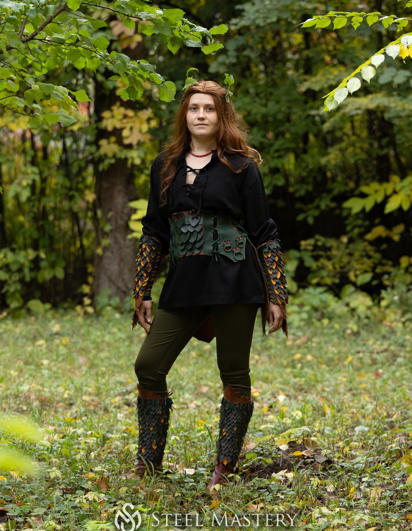 "Dryad" Leather Set — Woodland Guardian Armor photo made by Steel-mastery.com