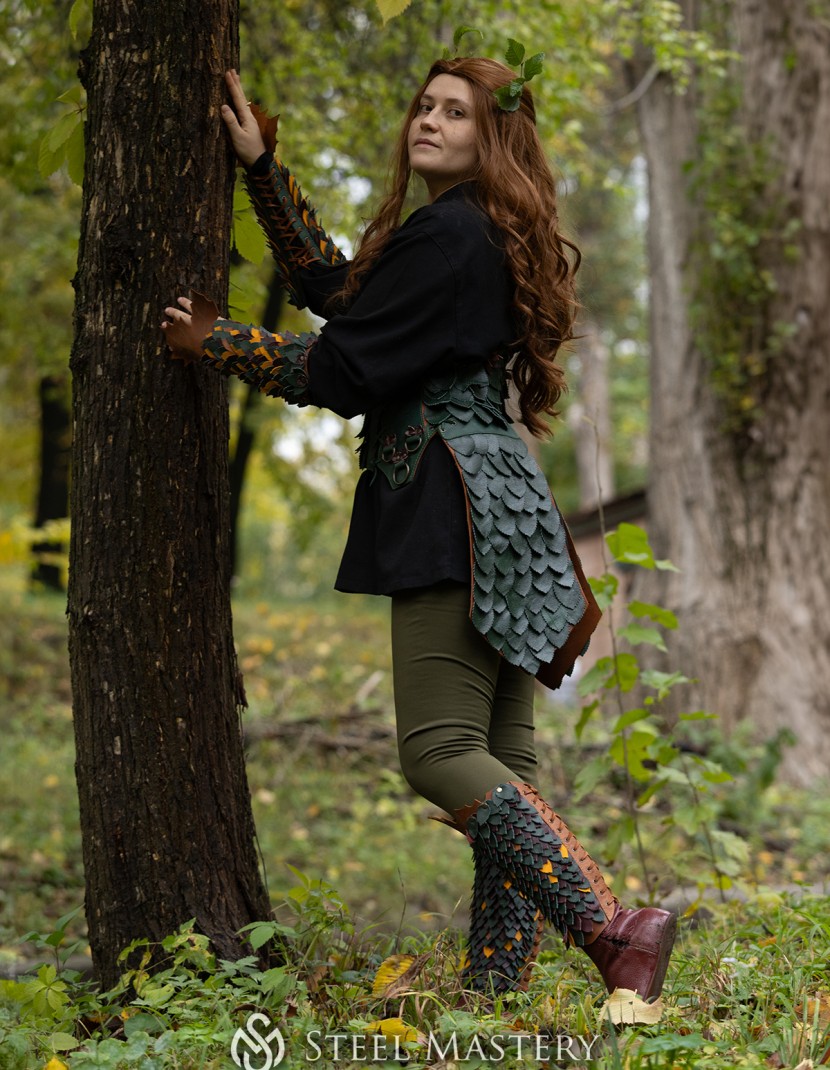 "Dryad" Leather Set — Woodland Guardian Armor photo made by Steel-mastery.com