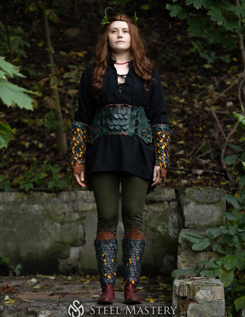 "Dryad" Leather Set — Woodland Guardian Armor photo made by Steel-mastery.com