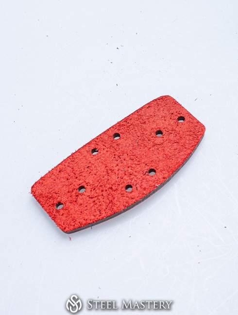 Leather lamellar plates set  D shape 